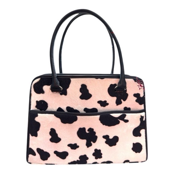 Victoria Wieck Handbags - RARE Vintage 80’s Victoria Weick Beverly Hills Pony  hair Cow print Handbag EUC